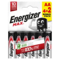 Energizer Max Aa 4+2 Free (6 Piece)