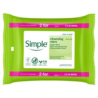 Simple Wipes 2 Pack (25 Piece)