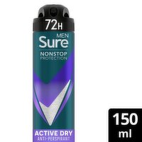 Sure For Men Non Stop 72 Hour  Antiperspirant Deodorant Active Dry Nonstop   (150 ml)