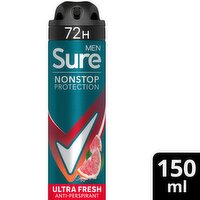 Sure For Men Non Stop Ultra Fresh 72 Hour Antiperspirant Deodorant Spray (150 ml)