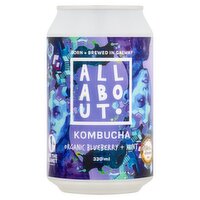All About Blueberry + Mint Organic Kombucha Can (330 ml)