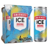 Smirnoff Ice Crisp Citrus Can 4 Pack (250 ml)