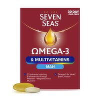 Seven Seas Omega 3 Multivitamins Man 30+30 Caps (60 Piece)