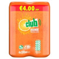 Club Orange Can 4 Pack (330 ml)
