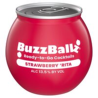 BuzzBallz Strawberry Rita Cocktails Can (200 ml)