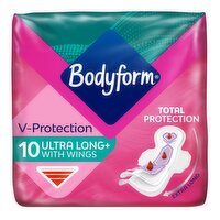 Bodyform Cour-v Ultra Long Sanitary Towels Wings 10 Pack (10 Piece)