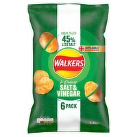 Walkers Salt & Vinegar 45% Less Salt 6 Pack   (25 g)