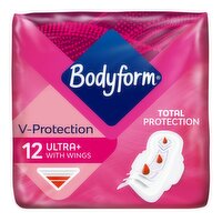 Bodyform Cour-v Ultra Normal Sanitary Towels Wings 12 Pack (12 Piece)