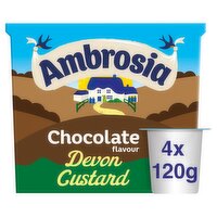 Ambrosia Chocolate Devon Custard 4 Pots (480 g)