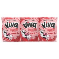 Viva Strawberry Milk 3 Pack (600 ml)