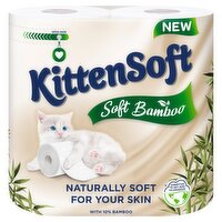 Kittensoft Soft Bamboo Toilet Roll (4 Roll)