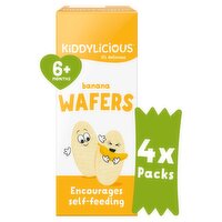 Kiddylicious Banana Wafers 4 Pack (16 g)