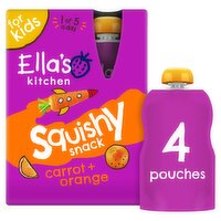 Ella's Kitchen Carrot & Orange Squishy Snack 3+ 4 Pack  (100 g)