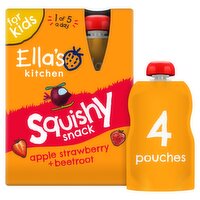 Ella's Kitchen Apple Strawberry & Beetroot Squishy Snack 3+ Years 4 Pack (100 g)