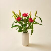 The Flower Gallery Premium Roses & Lilies  (1 Piece)