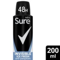 Sure For Men 48 Hour Antiperspirant Deodorant Ice Fresh Invisible Spray (200 ml)