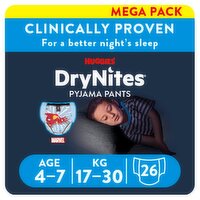 Huggies DryNites Pyjama Pants Mega Pack Boy 4-7 Years (26 Piece)