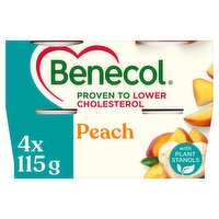 Benecol Peach Yogurt Pot 4 Pack (115 g)