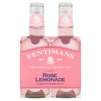 Fentimans Rose Lemonade Glass Bottle 4 Pack (200 ml)
