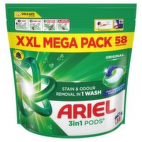 Ariel All In One Original Pods 58 Wash XXL Mega Pack (58 Piece)