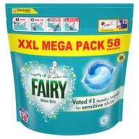 Fairy Non Bio Pods 58 Wash XXL Mega Pack (58 Piece)