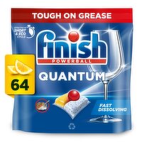 Finish Quantum All In One Lemon Dishwasher Tablets (64 Piece)