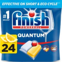 Finish Quantum All in 1 Lemon Dishwasher Tablets (24 Piece)