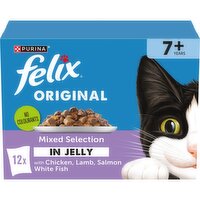 Felix Mixed Selection in Jelly Senior Cat Food Pouch 12 Pack (85 g)