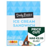 Daily Basics Ice Cream Sandwich 6 Pack (100 ml)