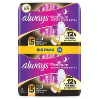 Always Platinum Secure Night Extra Sanitary Towels Size 5 (12 Piece)