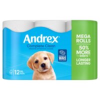 Andrex Complete Clean Mega Toilet Tissue (12 Roll)