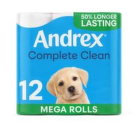 Andrex Complete Clean Mega Toilet Tissue (12 Roll)