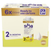SMA Pro 2 Follow on Milk 6+Months Carton 6 Pack (200 ml)