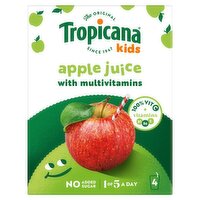 Tropicana Kids Pressed Apple Juice 4 Pack (150 ml)