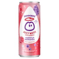 Innocent Raspberry & Blackcurrant Juicy Water with Bubbles Can (330 ml)