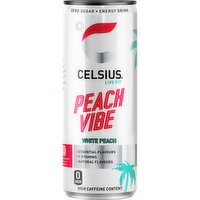 Celsius Peach Vibe White Peach Energy Drink Can (355 ml)