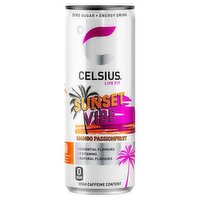 Celsius Sunset Vibe Mango Passionfruit Energy Drink Can (355 ml)