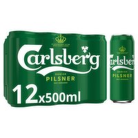 Carlsberg Pilsner Lager Can 12 Pack (500 ml)