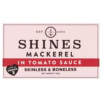Shines Irish Mackerel Skinless & Boneless in Tomato Sauce (125 g)