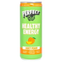 Perfect Ted Juicy Peach Green Tea Energy Drink Can (250 ml)