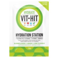 Vit Hit Hydrate Elderflower Lemon Lime Effervescent Drink Mix (12 g)