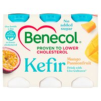 Benecol Kefir Mango Passionfruit Yogurt Drink 6 Pack (67.5 g)