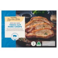 SuperValu Signature Tastes Atl Sea Salt Dry Aged Thick Cut Pork Chop & Pep Sauce (600 g)