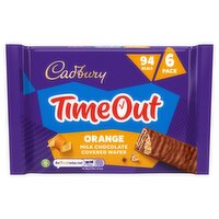 Cadbury Timeout Orange Milk Chocolate Wafer Bar 6 Pack (18 g)