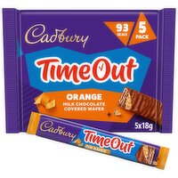 Cadbury Timeout Orange Milk Chocolate Wafer Bar 5 Pack (18 g)