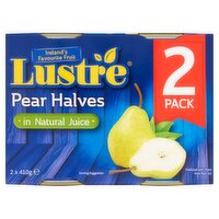 Lustre Pear Halves in Natural Juice 2 Pack (410 g)