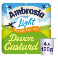 Ambrosia Light Devon Custard 4 Pots (120 g)