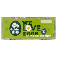 Golden Irish Free Range Large Eggs (10 Piece)