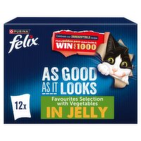 Felix As Good As it Looks Favourites with Vegetables in Jelly Cat Food 12 Pack (85 g)