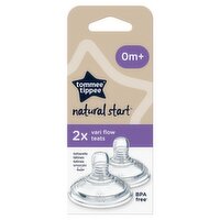 Tommee Tippee Natural Start Vari Flow Teats 0 Months+ (2 Piece)